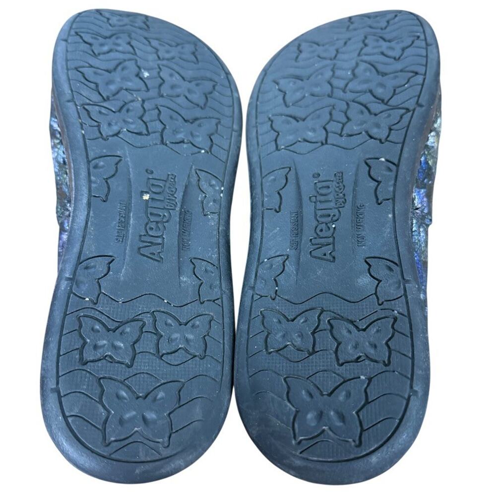 Alegria Glee Quarry Crackle Leather Slip On Comfort Shoes Flats Loafers 40 / 10 - Picture 15 of 16